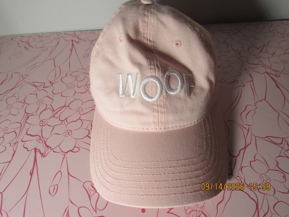 Pink WOOF hat